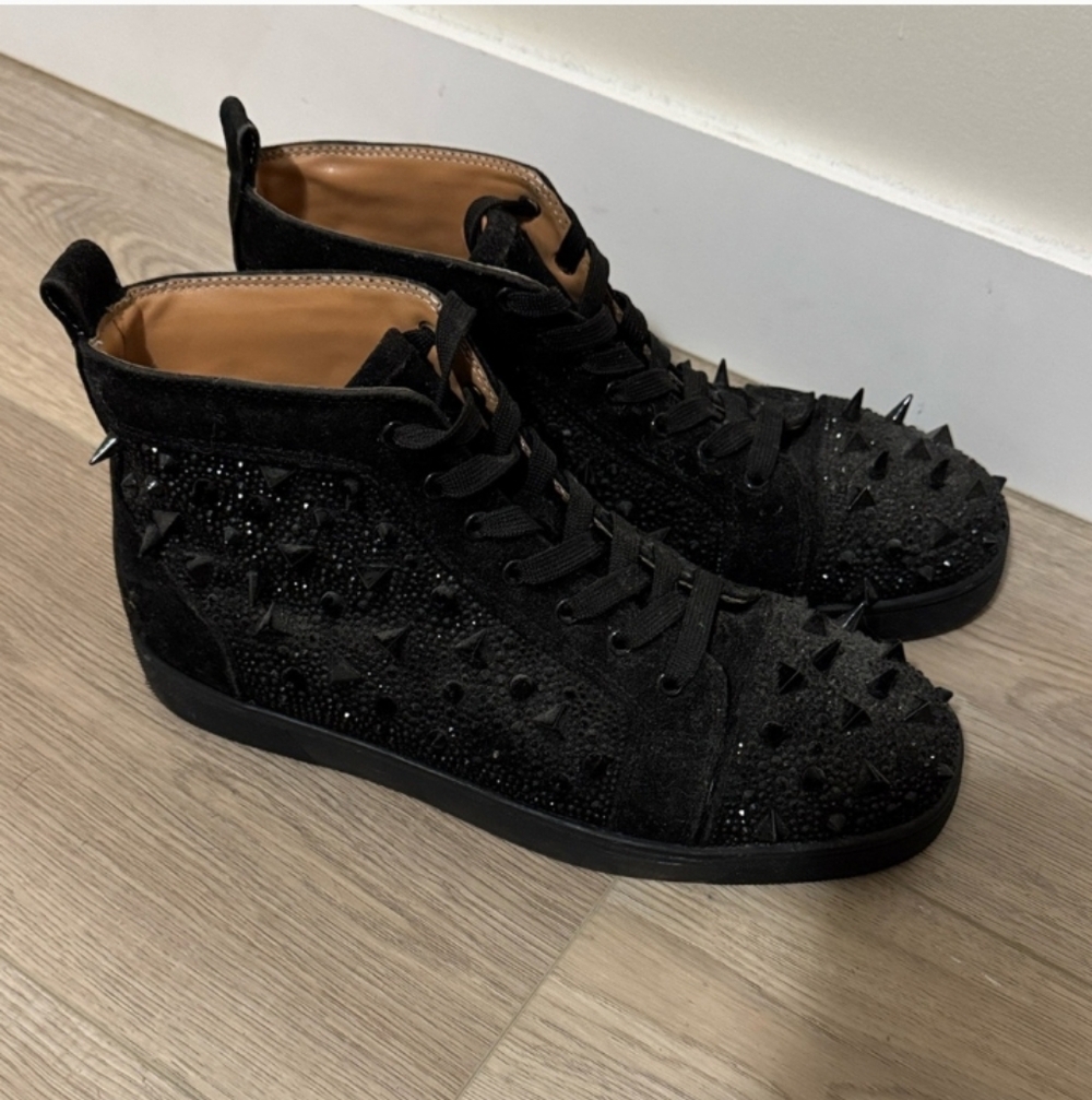 Christian Louboutin Black Spiked Men's Shoes
